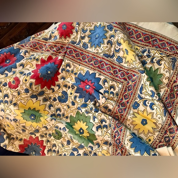 Flaw Beautiful Vibrant Color Cotton Twin Size Bedding Made In Pakistan Karavan - Picture 6 of 13